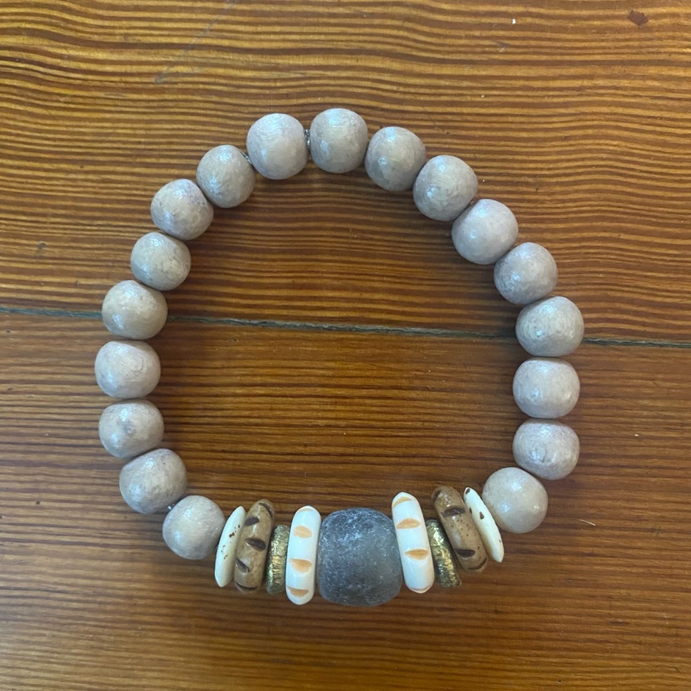 Twine & Twig Stacking Bracelet- Warm Neutrals - Picture 3 of 5